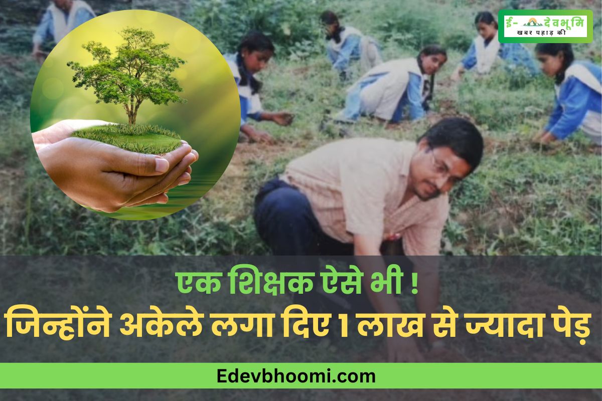 Teacher Mohan Chandra Kandpal has planted more than 1 lakh trees so far