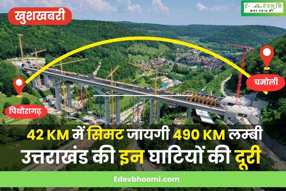 Pithoragarh to Chamoli distance will be connected through three tunnels of 57 km