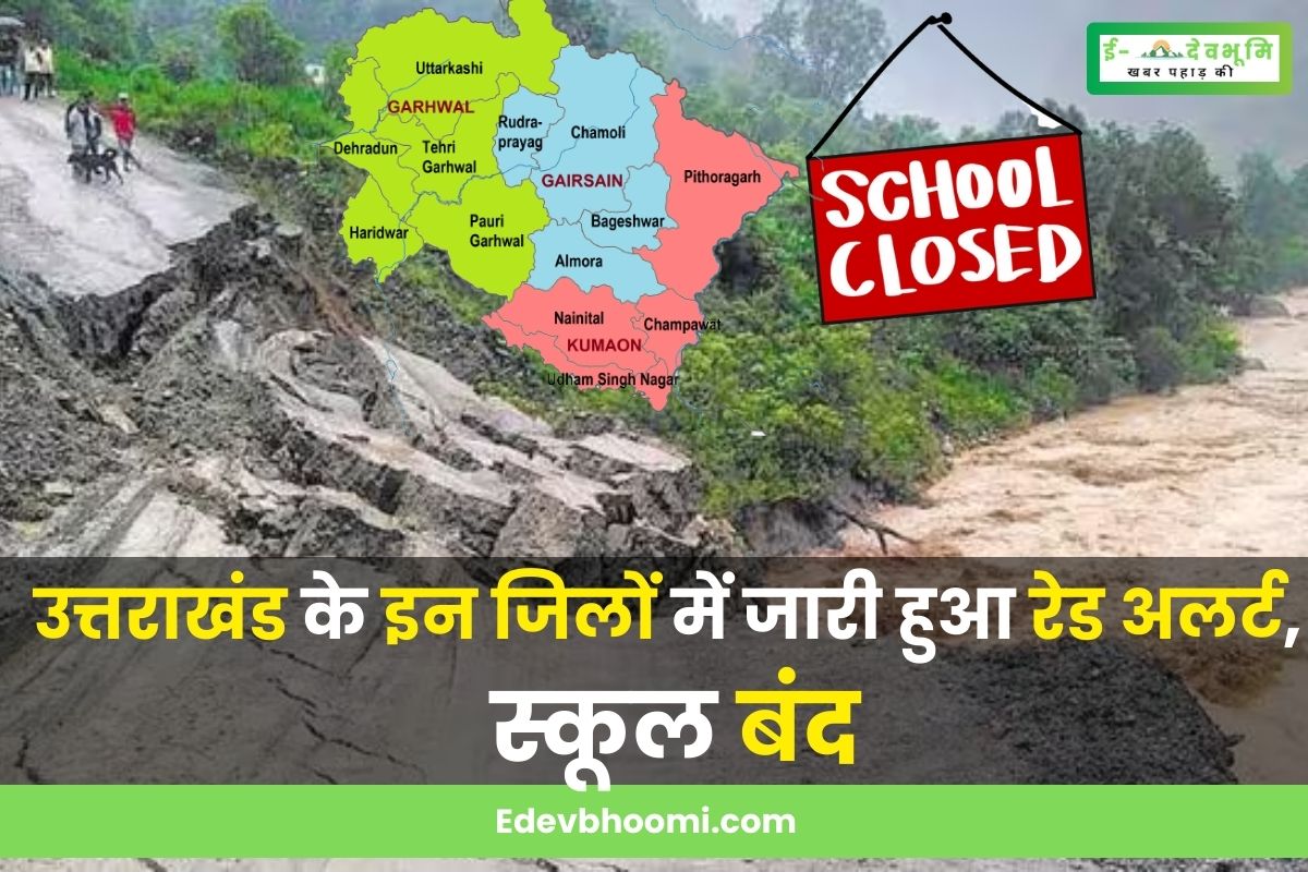 Red alert issued in these districts of Uttarakhand, school closed