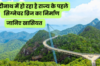 The state's first signature bridge is being constructed in Badrinath.